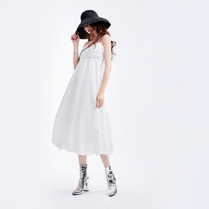 Marigold Shadows dresses Takaya Pleated Sleeveless Irregular Dress