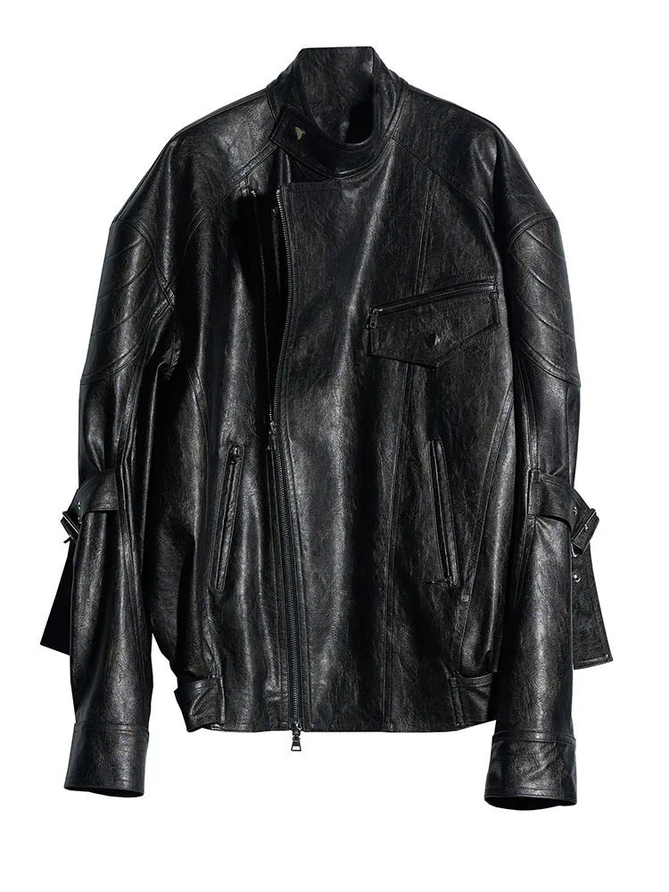 Marigold Shadows Jacket Hakattua Vegan Leather Motorcycle Jacket