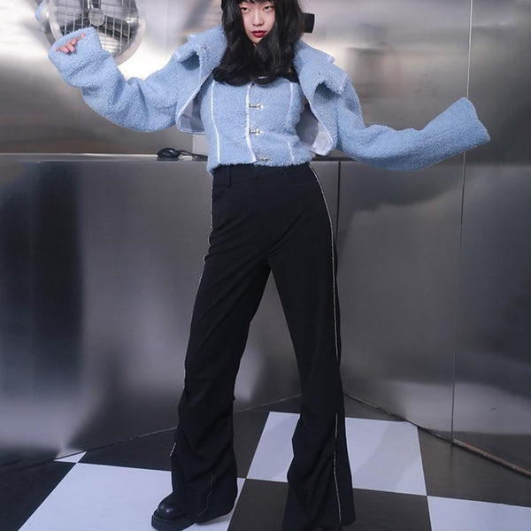 Marigold Shadows jackets Kisho Fuzzy Top and Collared Jacket