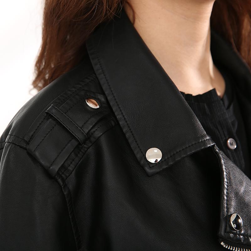 Marigold Shadows jackets Minoru Vegan Leather Zipper Jacket