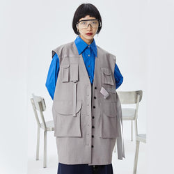 Marigold Shadows jackets Nobuko Long Oversized Vest