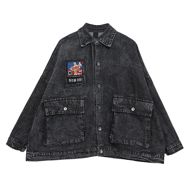 Marigold Shadows jackets Norika Loose Denim Jacket - Black