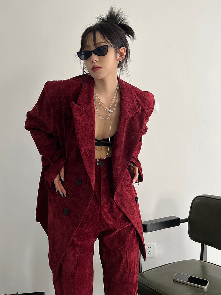 Marigold Shadows jackets Sayuri Crushed Velvet Blazer