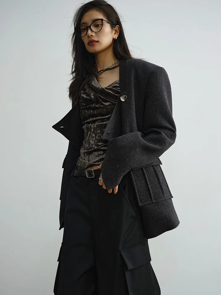 Marigold Shadows Jackets Sheershiro Square Collar Jacket