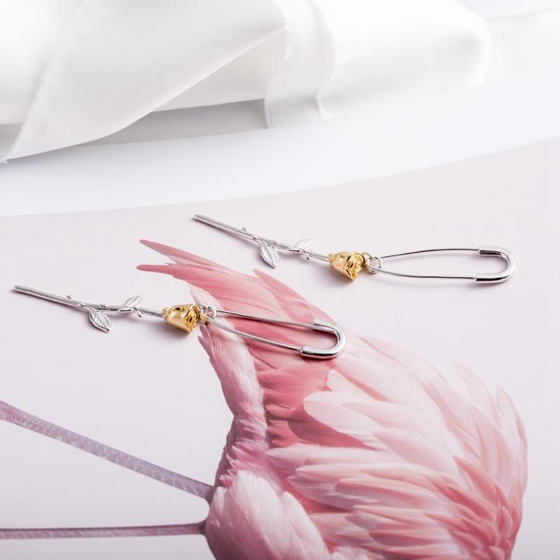 Marigold Shadows jewelry Kumi Paperclip Rose Earrings