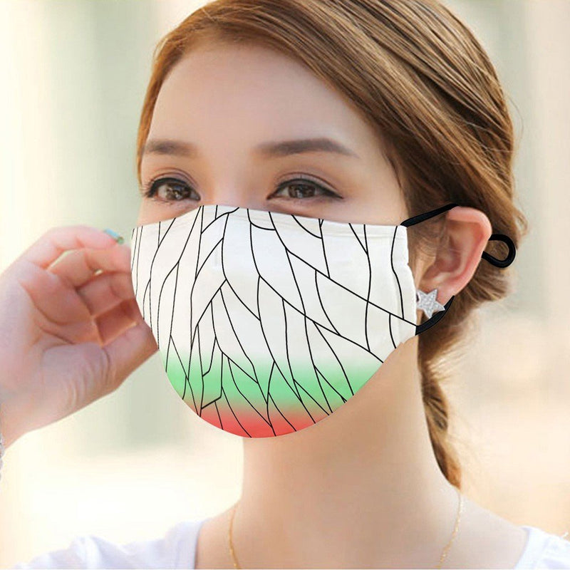Marigold Shadows Masks Kinuyo Face Mask - Green Glass