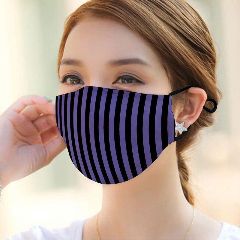 Marigold Shadows Masks Kinuyo Face Mask - Purple and Black