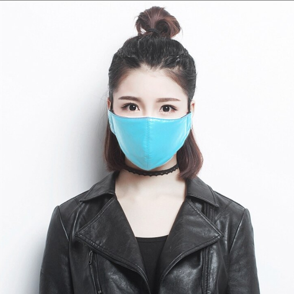 Marigold Shadows Masks Yuzuki Vegan Leather Face Mask - Baby Blue