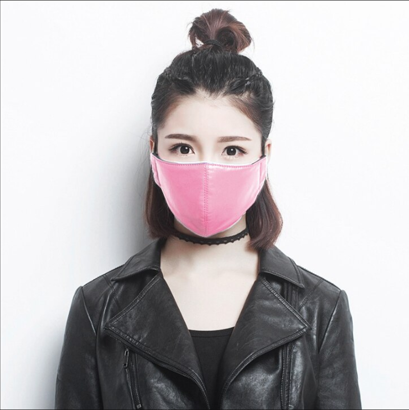 Marigold Shadows Masks Yuzuki Vegan Leather Face Mask - Baby Pink