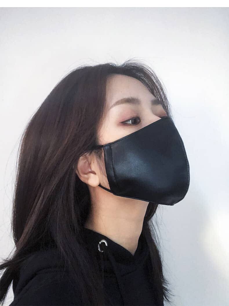 Marigold Shadows Masks Yuzuki Vegan Leather Face Mask - Black