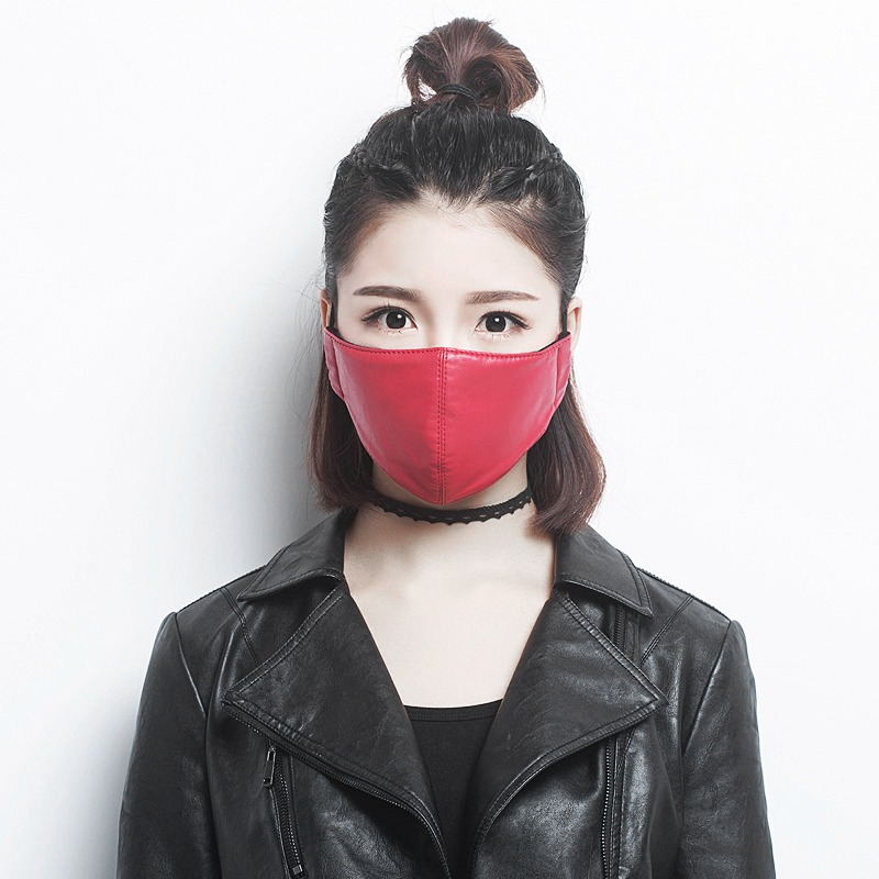 Marigold Shadows Masks Yuzuki Vegan Leather Face Mask - Red