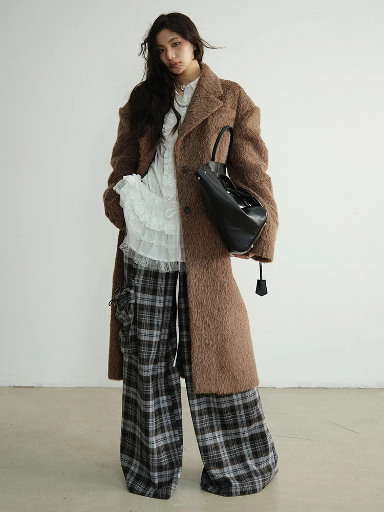 Marigold Shadows Pants Docter Plaid Cargo Pocket Pants