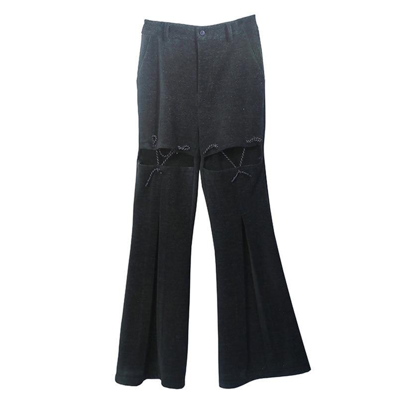 Marigold Shadows pants Jiro Hollow Out High Waist Pants