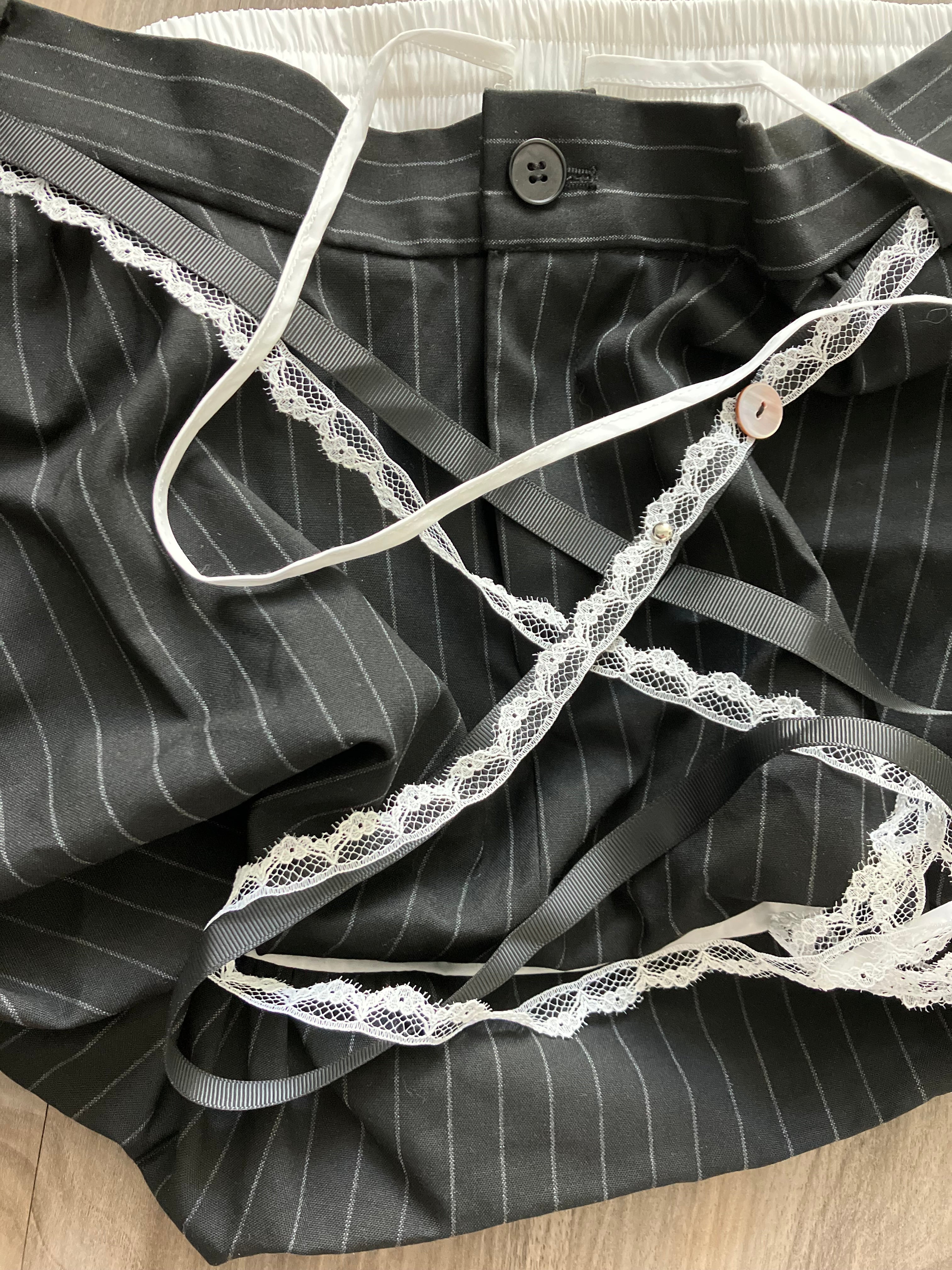 Marigold Shadows Pants Meetah Skirt Waist Bellbottom Pants