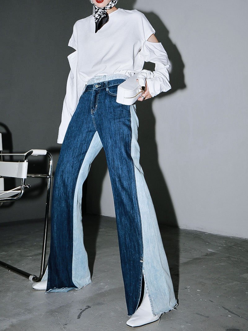 Women Low Waisted Pants Wide Leg Denim Jeans Straight Casual Loose Baggy  Trousers Vintage Y2K 90s Streetwear - Walmart.com