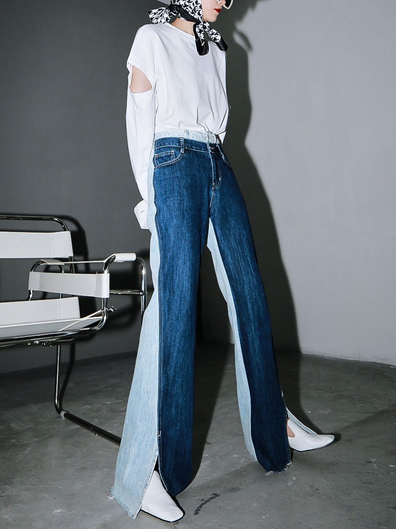 Marigold Shadows pants Sawako Loose Denim Wide Leg Pants