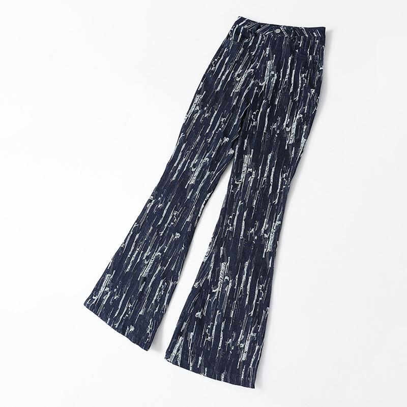 Marigold Shadows pants Takarra High Waist Denim Pants - Deep Blue