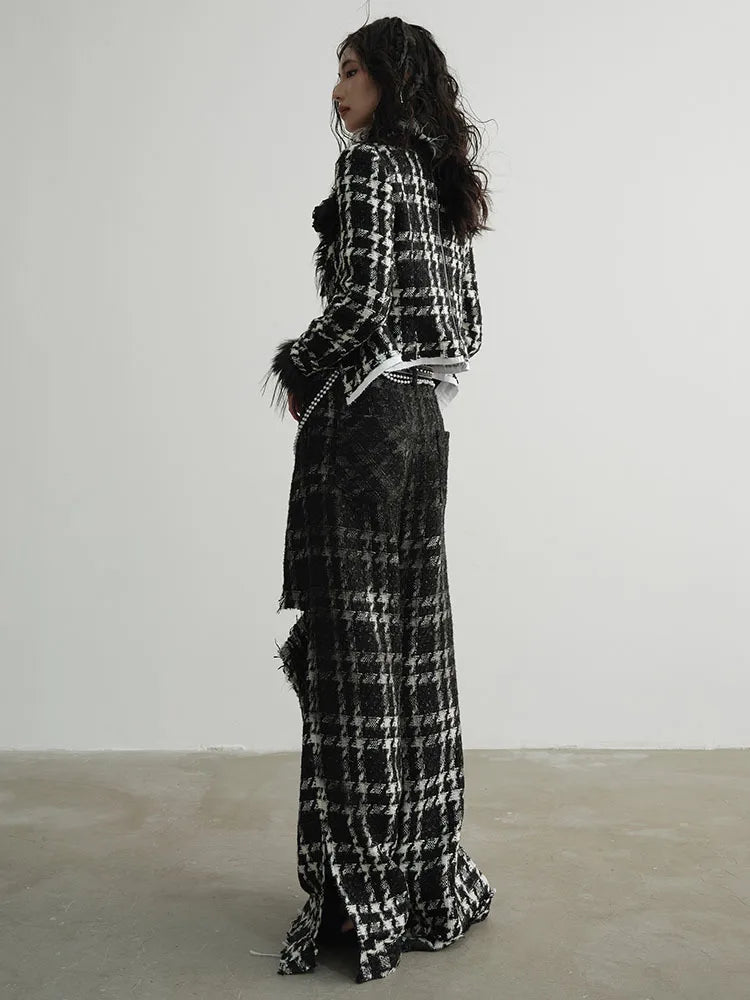 Marigold Shadows Pants Takumi Distressed Plaid Pants