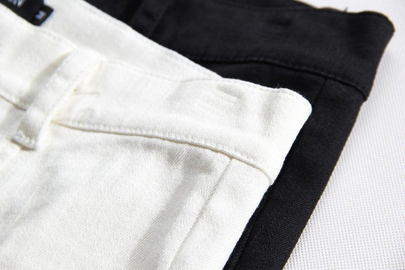 Marigold Shadows pants Usatani High Waisted Pocket Flare Pants - White