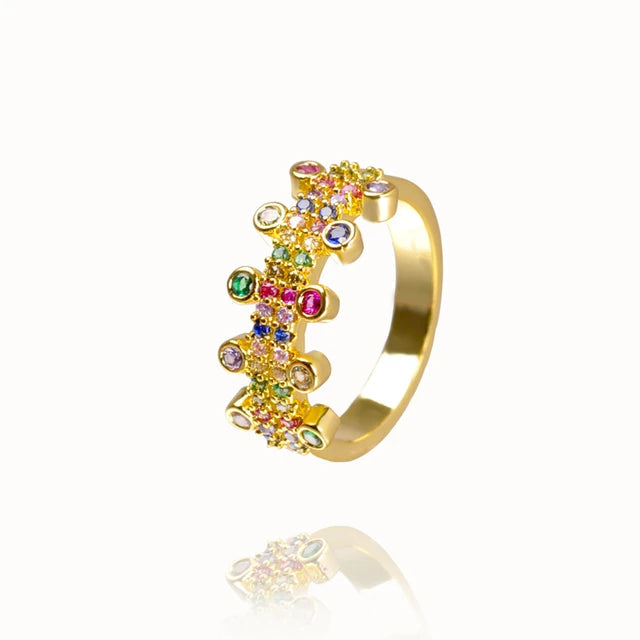 Marigold Shadows Rings Schwap Rainbow Ring Gold