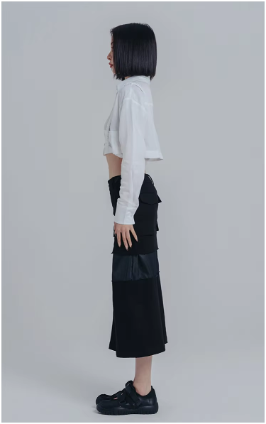 Marigold Shadows Shirts Darley Cropped Harness Blouse