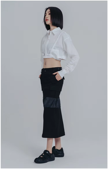 Marigold Shadows Shirts Darley Cropped Harness Blouse