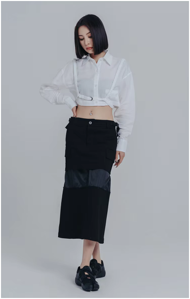 Marigold Shadows Shirts Darley Cropped Harness Blouse