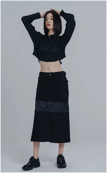 Marigold Shadows Shirts Darley Cropped Harness Blouse