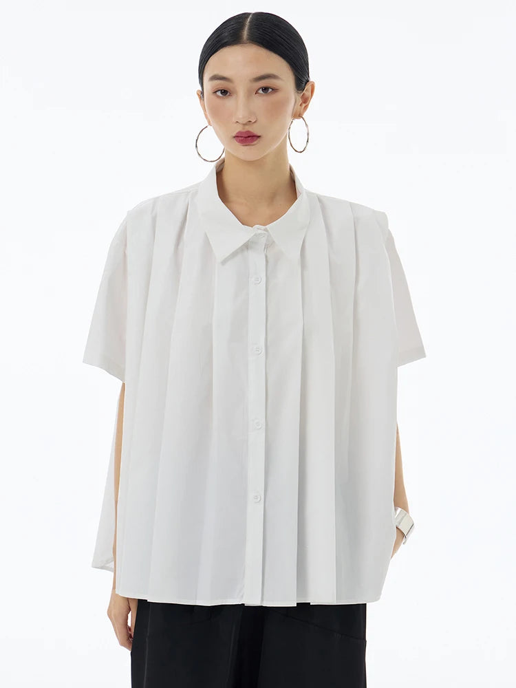 Marigold Shadows Shirts Hammi Pleated Blouse