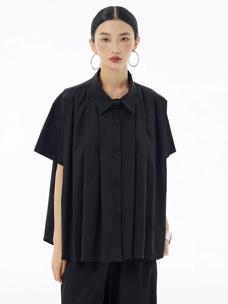 Marigold Shadows Shirts Hammi Pleated Blouse