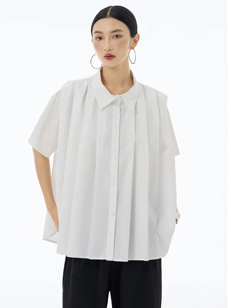 Marigold Shadows Shirts Hammi Pleated Blouse