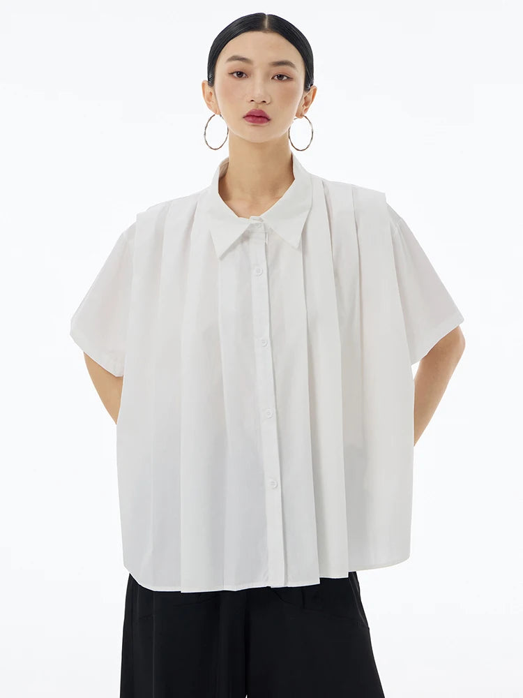 Marigold Shadows Shirts Hammi Pleated Blouse