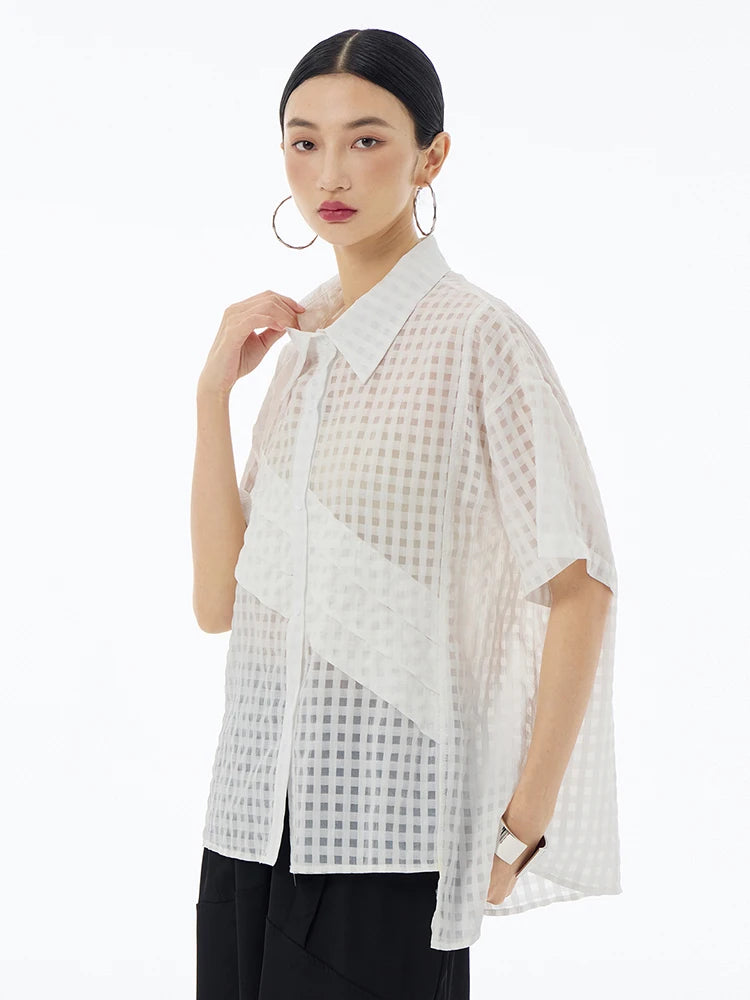 Marigold Shadows Shirts Harla Mesh Shirt