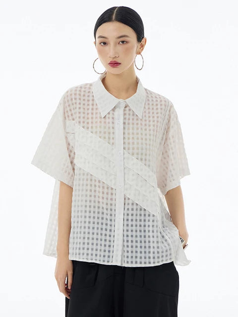 Marigold Shadows Shirts Harla Mesh Shirt