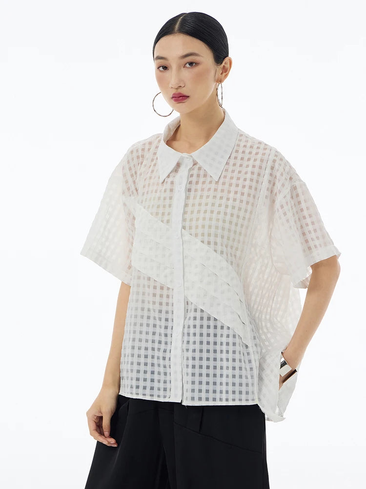 Marigold Shadows Shirts Harla Mesh Shirt