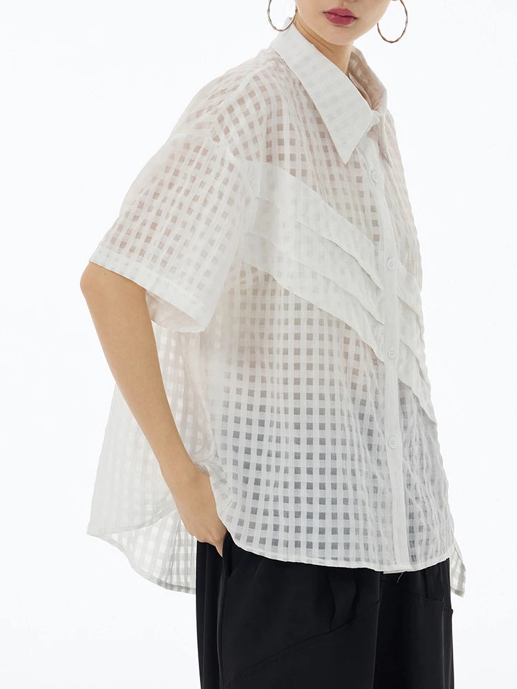 Marigold Shadows Shirts Harla Mesh Shirt