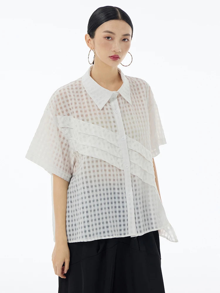 Marigold Shadows Shirts Harla Mesh Shirt