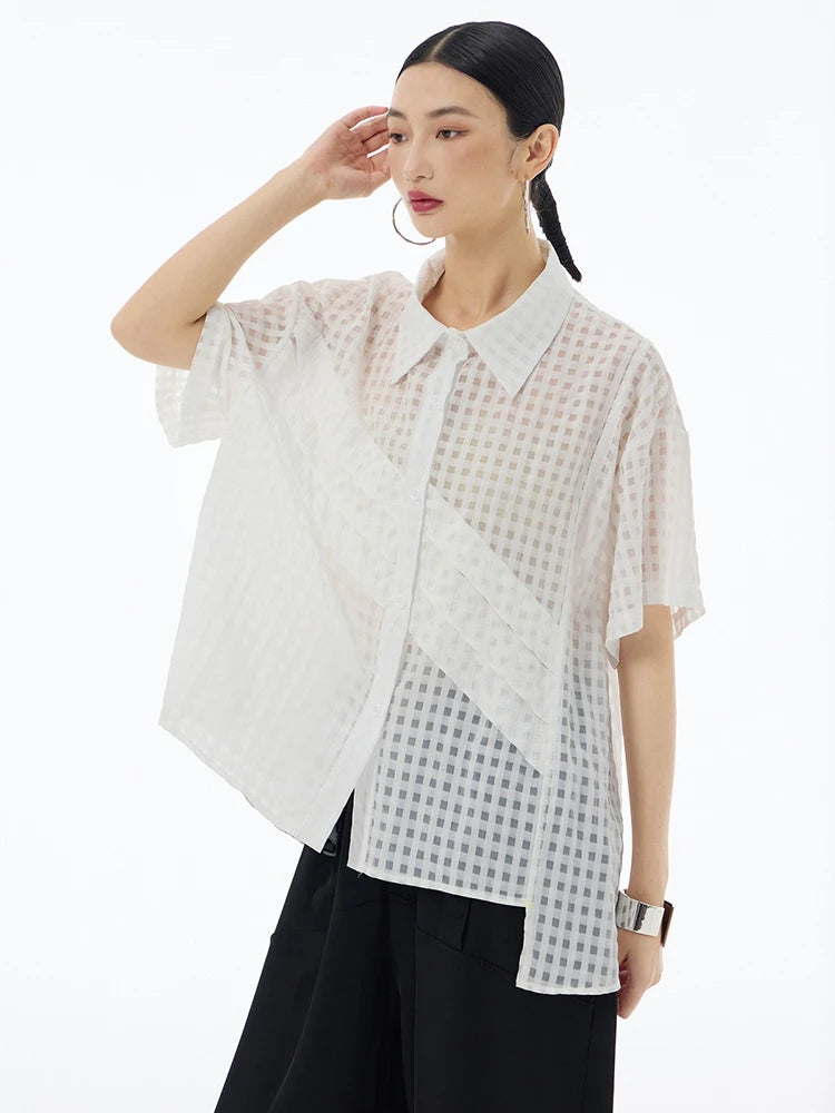 Marigold Shadows Shirts Harla Mesh Shirt