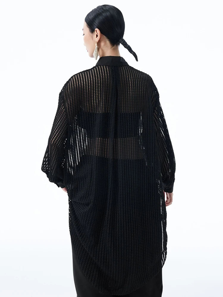 Marigold Shadows Shirts *** Hashtown Mesh Long Sleeve Shirt