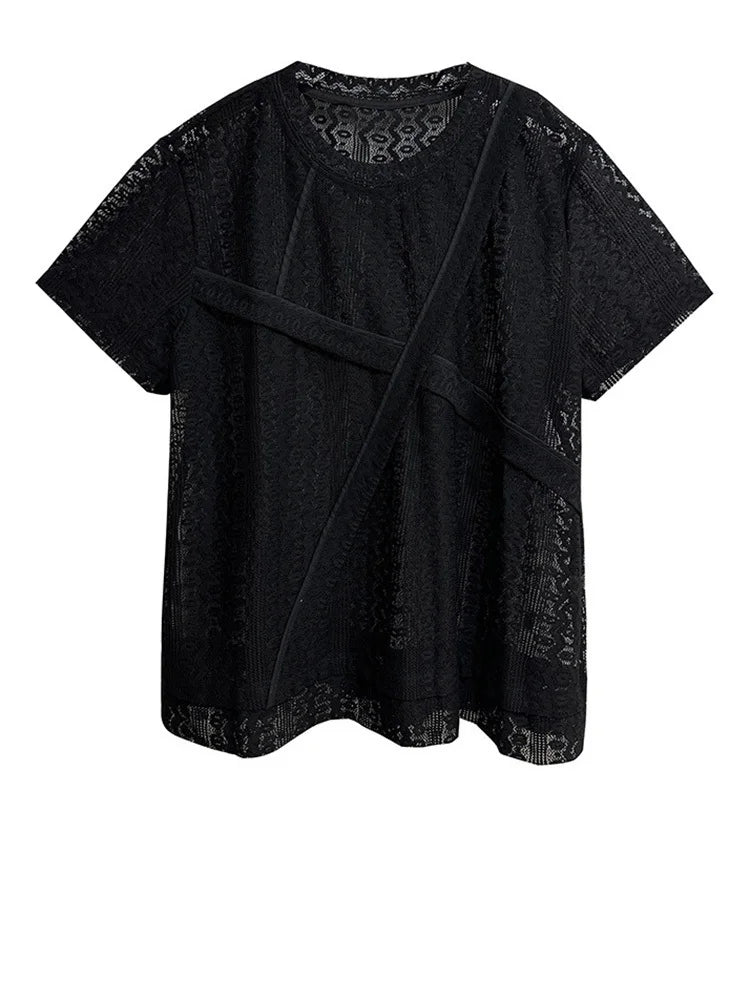 Marigold Shadows Shirts *** Izicaya Sheet Lace Shirt