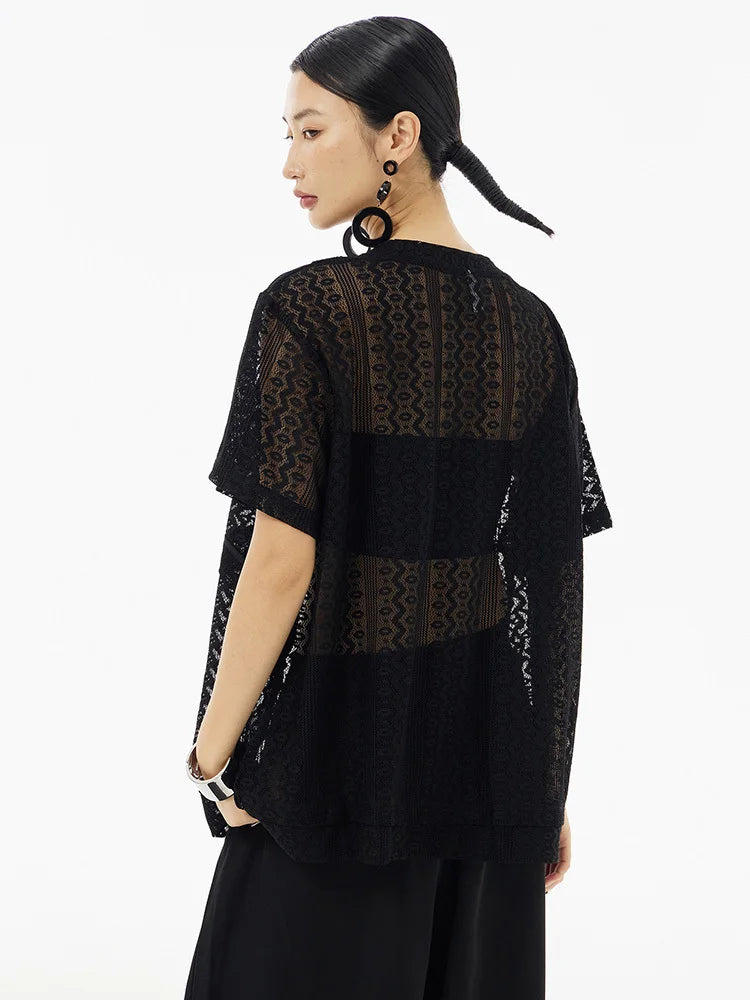 Marigold Shadows Shirts *** Izicaya Sheet Lace Shirt