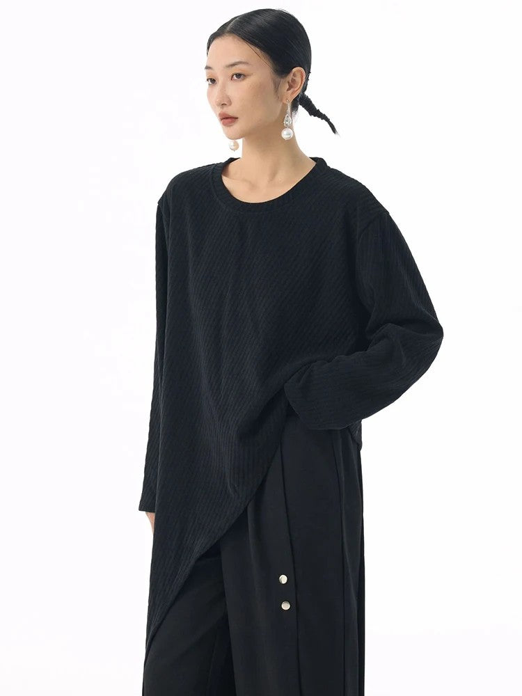 Marigold Shadows Shirts *** Kuda Asymmetrical Long Sleeve