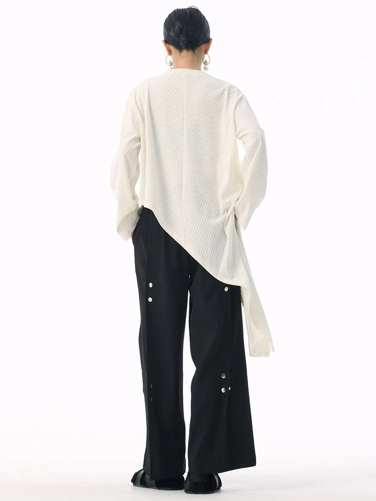 Marigold Shadows Shirts *** Kuda Asymmetrical Long Sleeve