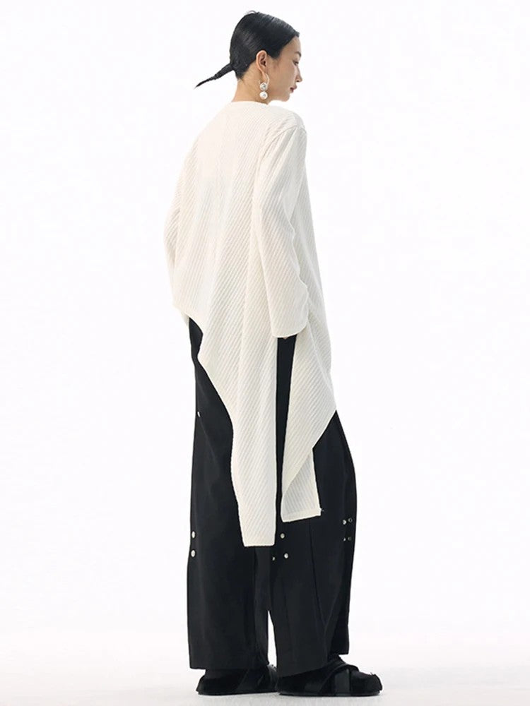 Marigold Shadows Shirts *** Kuda Asymmetrical Long Sleeve