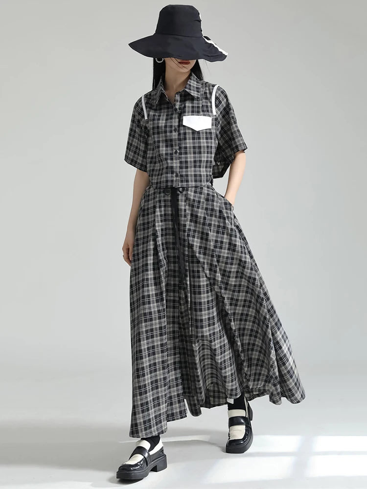 Marigold Shadows Shirts Lupada Plaid Crop Shirt