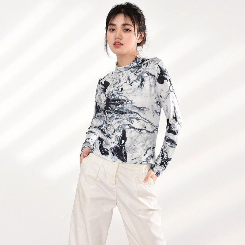 Marigold Shadows shirts Nayoko Turtleneck Long Sleeve Shirt