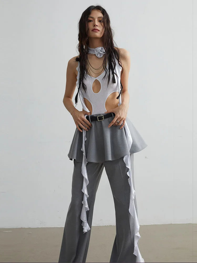 Marigold Shadows Shirts Rosella Cut-Out Bodysuit