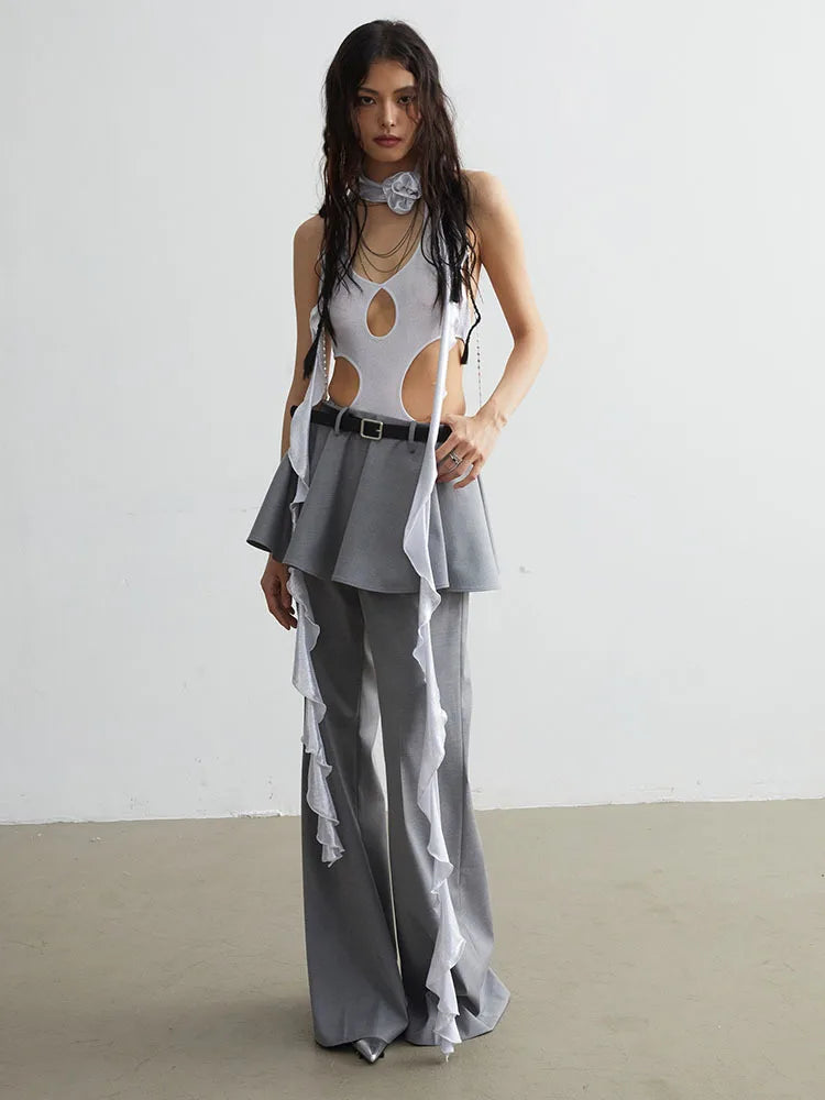 Marigold Shadows Shirts Rosella Cut-Out Bodysuit