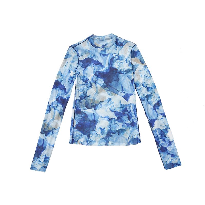 Marigold Shadows shirts Sayo Long Sleeve Printed Shirt