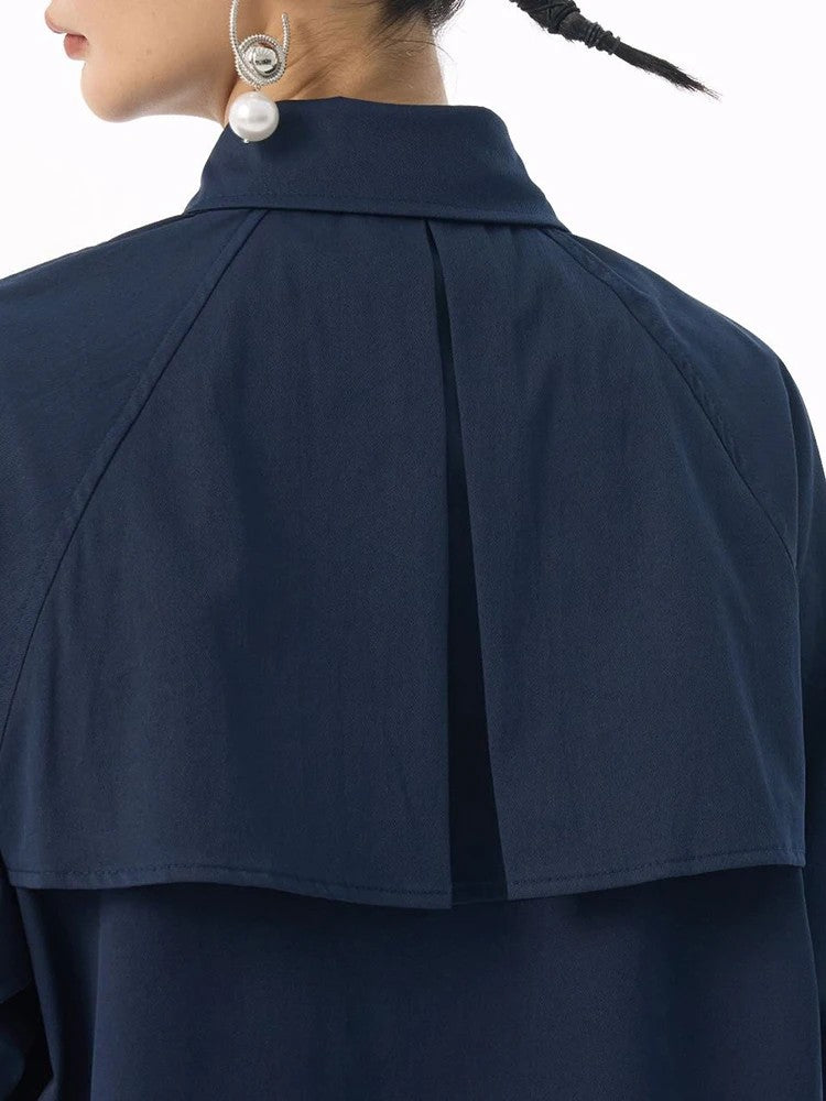 Marigold Shadows Shirts *** Sherpee Ruffle Pocket Button Up